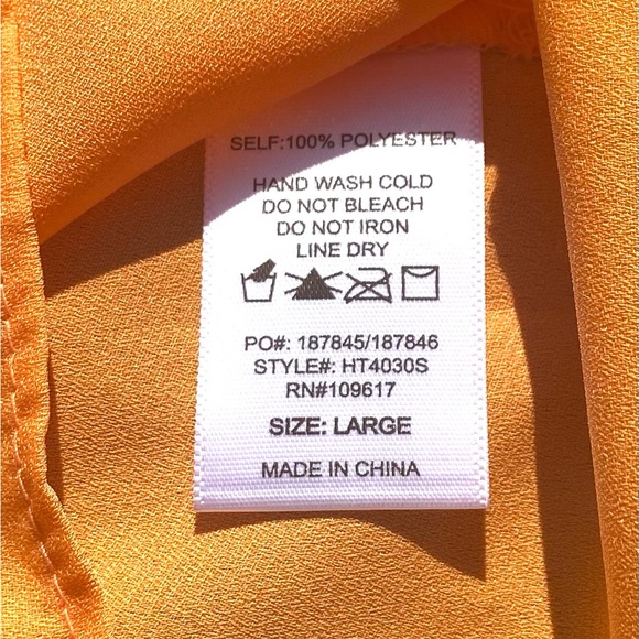 NWOT-Stella Luce brand Sz-L orange camisole style tank - Picture 4 of 4